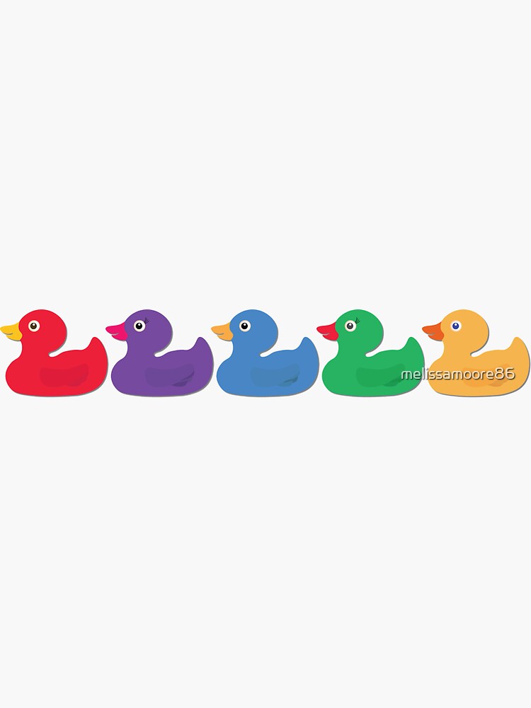 Rubber Ducks Sticker For Sale By Melissamoore Redbubble