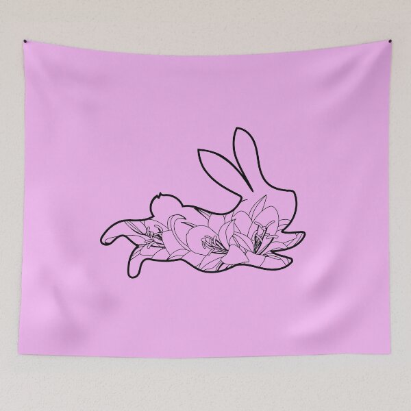 Item preview, Easter Bunny with Lily Flowers, Floral Rabbits designed and sold by babanovaesha.