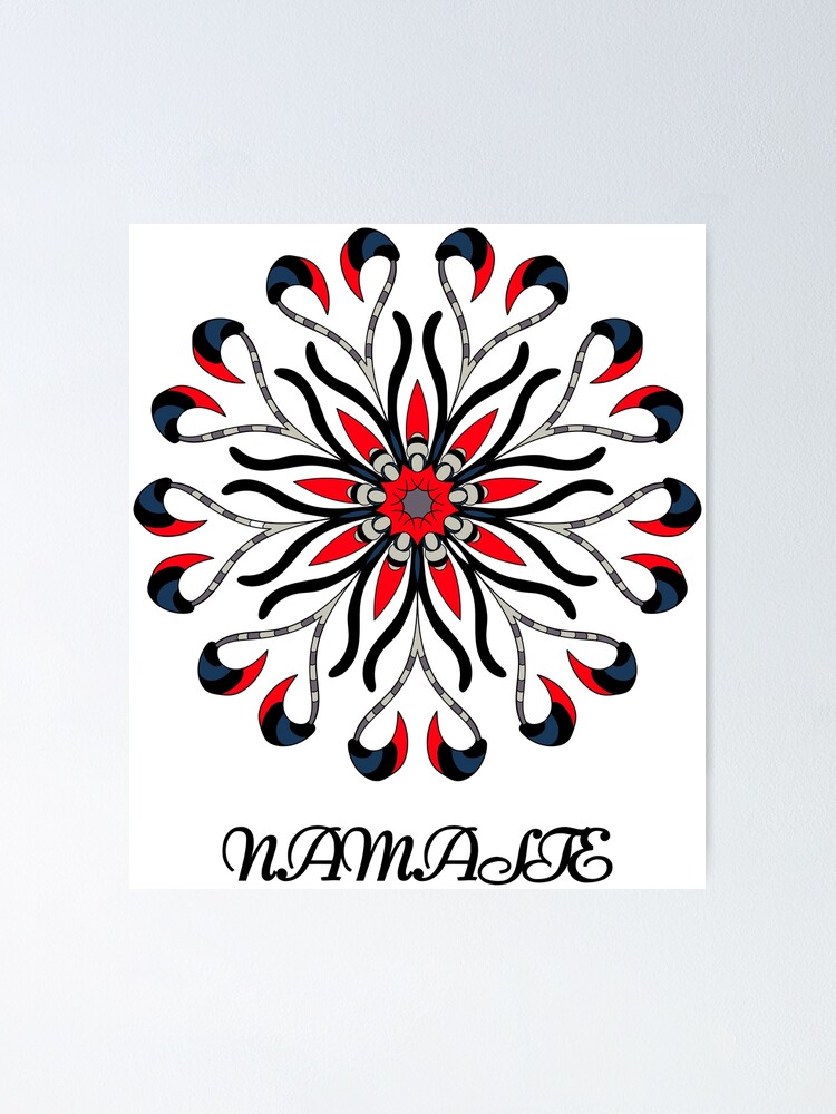 multi colored mandala namaste yoga logo poster by hudojnik redbubble multi colored mandala namaste yoga logo poster by hudojnik redbubble