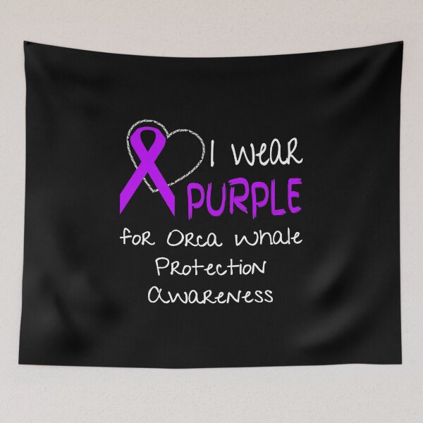 Item preview, I Wear Purple for Orca Whale Protection Awareness design designed and sold by nikkidawn74.