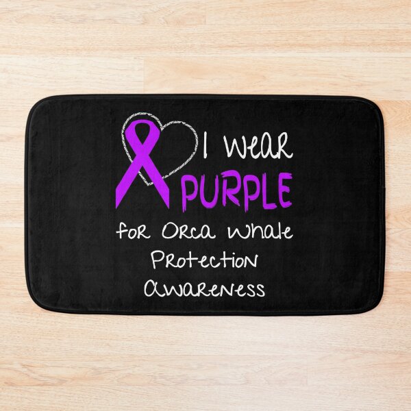 Item preview, I Wear Purple for Orca Whale Protection Awareness design designed and sold by nikkidawn74.