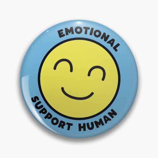 Emotional Support Human Pin