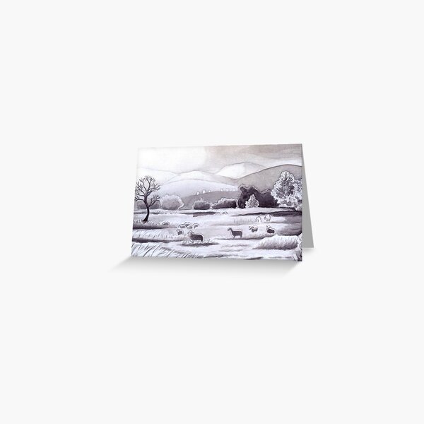 Countryside Charming Sheep in Ibiza Greeting Card