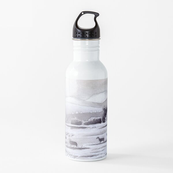 Countryside Charming Sheep in Ibiza Water Bottle