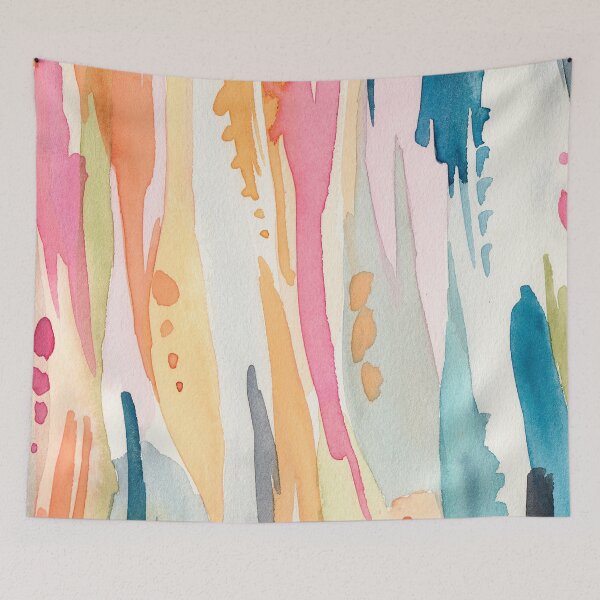 Item preview, Abstract Geometric Colorful Watercolor Background designed and sold by lunaisdrawing.