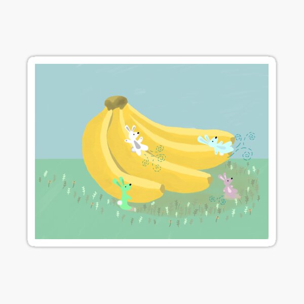 Item preview, Bunnies Banana Slide By Jennifer Star designed and sold by Jennifer Sullivan.