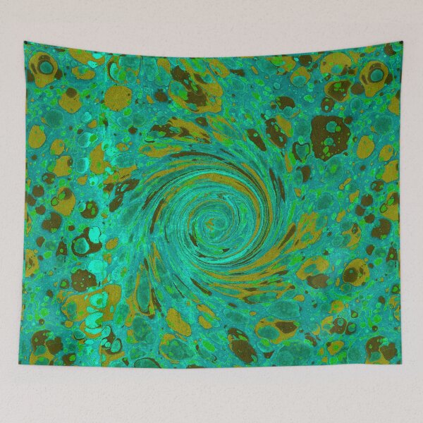 Item preview, COLOR VORTEX, Marbled Effects,Abstract Yellow Blue Green Swirls  designed and sold by BulganLumini.