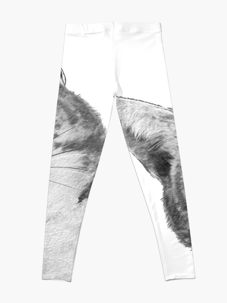 Alternate view of sneaky cat Leggings