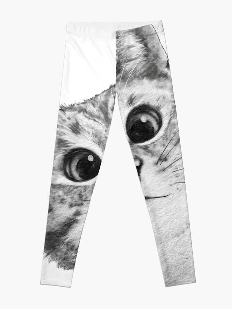 Alternate view of sneaky cat Leggings
