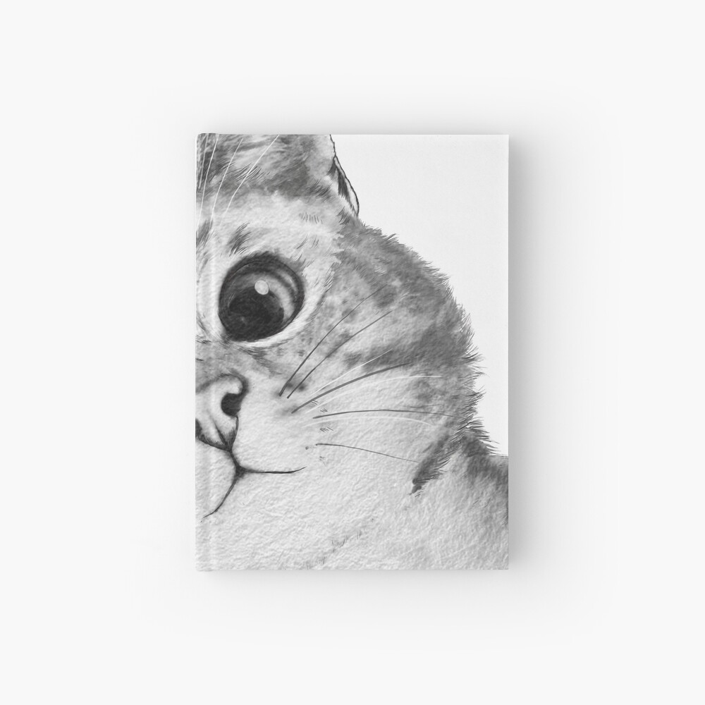 sneaky cat Hardcover Journal