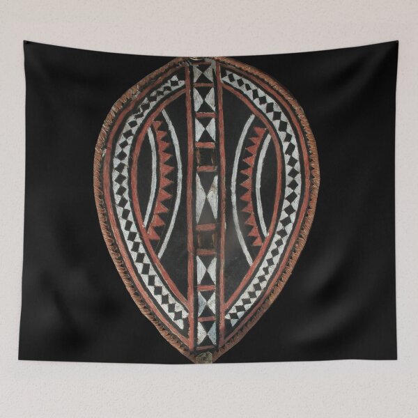 Item preview, African Ethnic Tribal Painted Decorative Shield designed and sold by worldways.