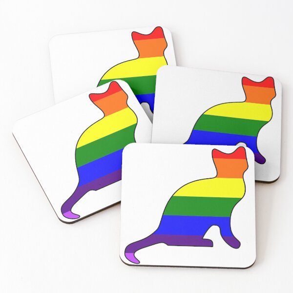 Item preview, Rainbow Pride Kitty designed and sold by NatLeBrunDesign.
