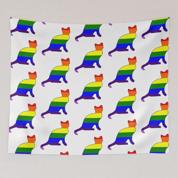 Item preview, Rainbow Pride Kitty designed and sold by NatLeBrunDesign.