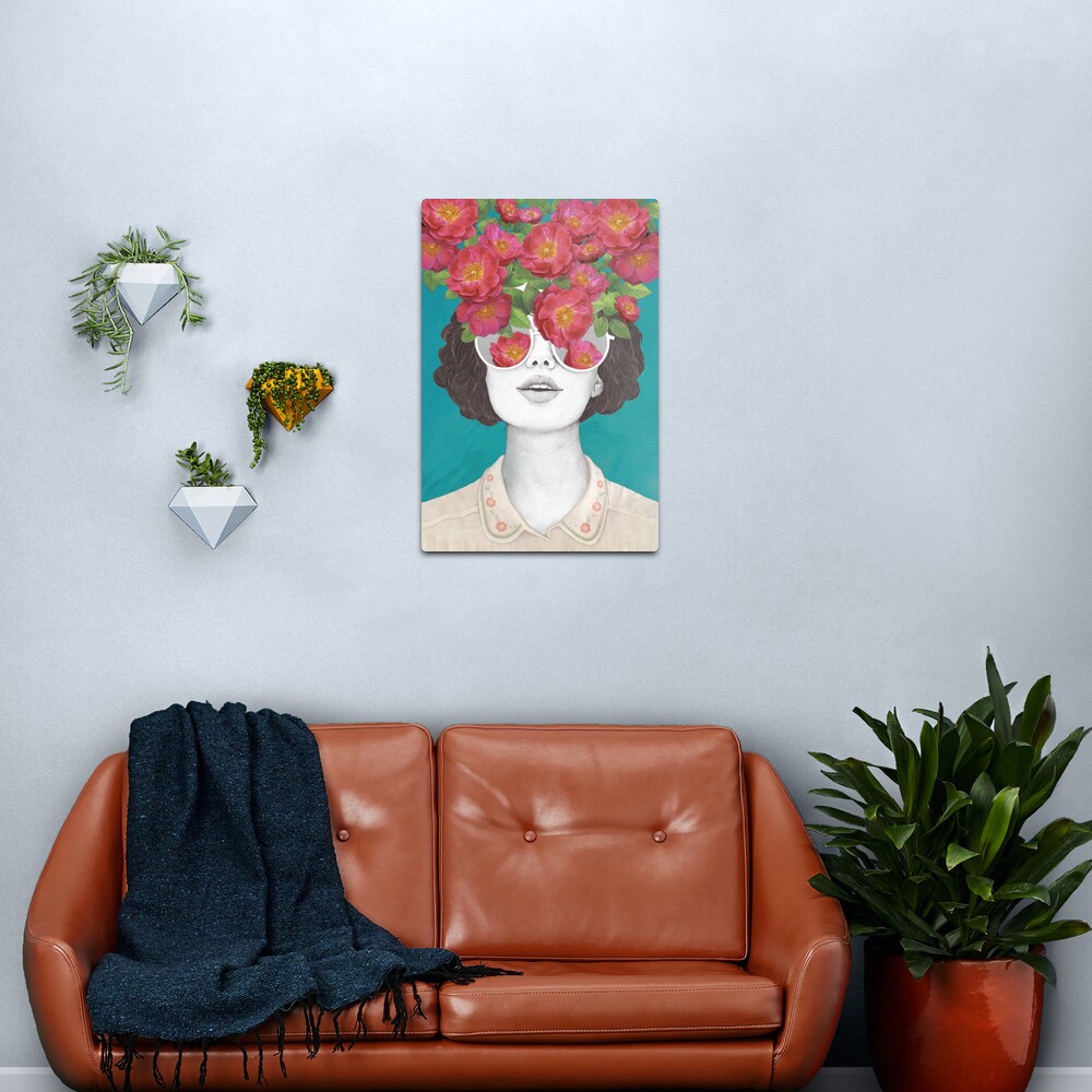 The optimist // rose tinted glasses Metal Print