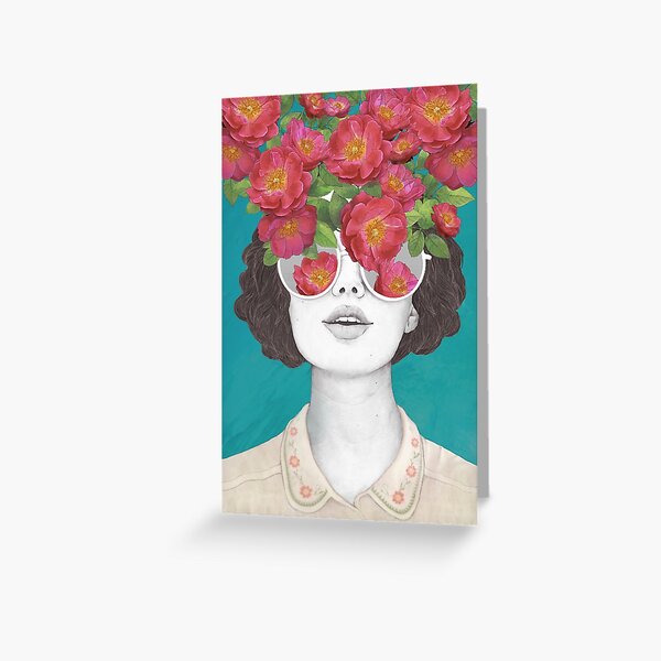 The optimist // rose tinted glasses Greeting Card