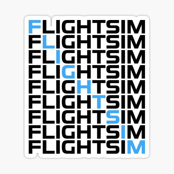 Flightsim, Flightsim, Flightsim Sticker