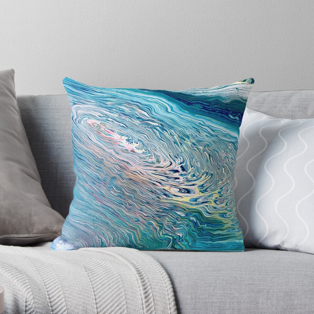 Tsunami Throw Pillow