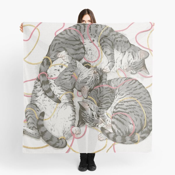 cats /rose and gold Scarf
