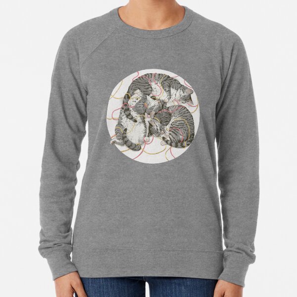 cats /rose and gold Lightweight Sweatshirt
