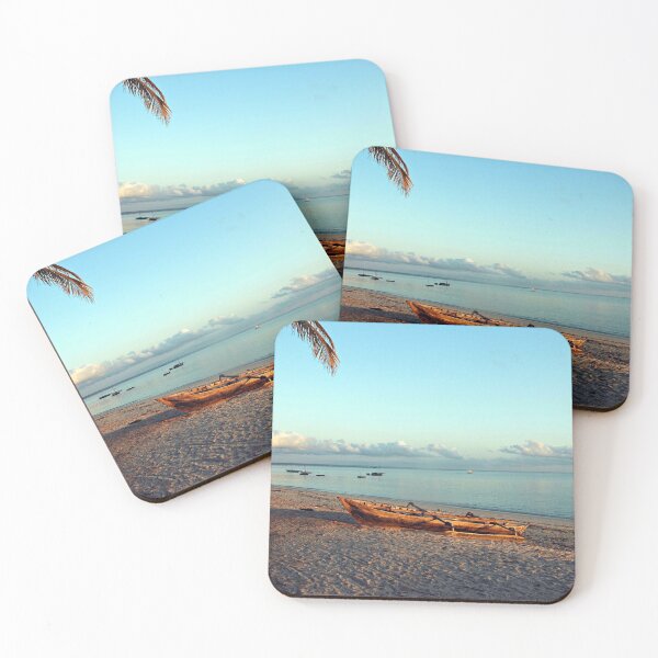 Item preview, Tropical Beach Wooden Canoe Ocean Africa designed and sold by worldways.