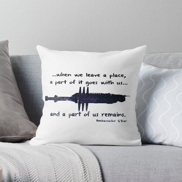 When we leave a place Throw Pillow
