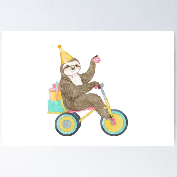 Item preview, Birthday Sloth designed and sold by lauragraves.