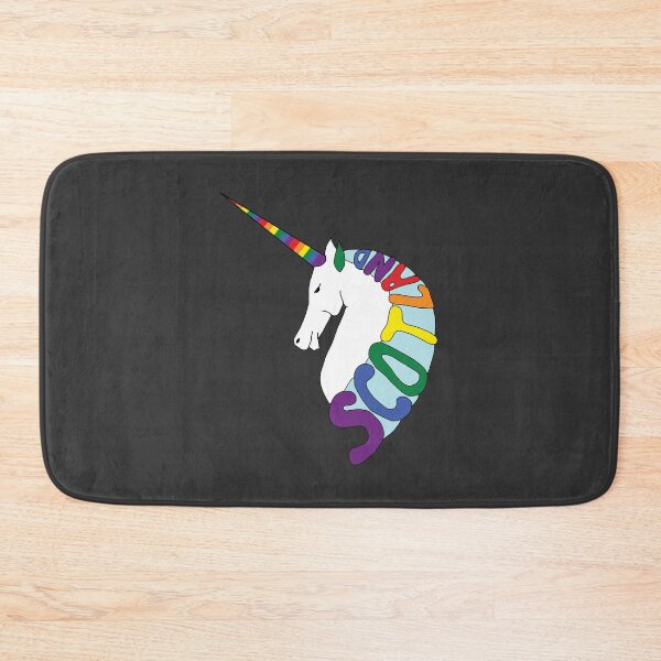 Item preview, RAINBOW COLOURED SCOTTISH UNICORN WITH SCOTLAND TEXT MANE designed and sold by MacPean.