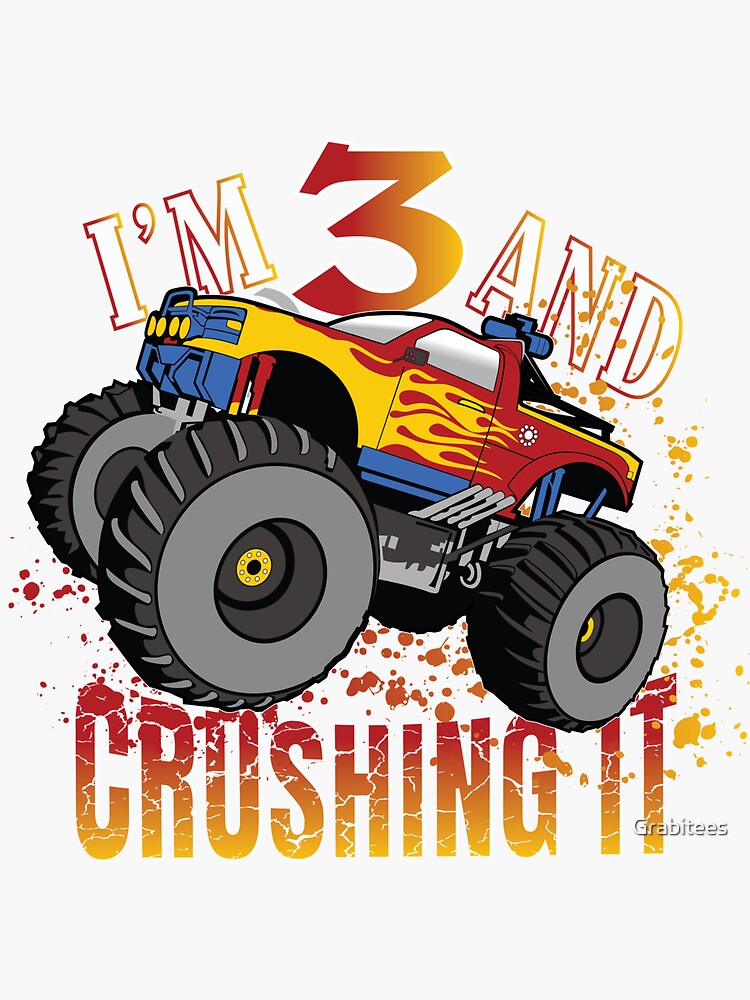 3 Crushing It Since 2017 Monster Truck 3rd Birthday Gift Boy T-Shirt 3 Crushing It Since 2017 Monster Truck 3rd Birthday Gift Boy T-Shirt
