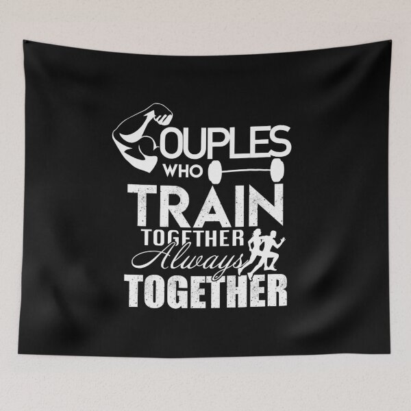 Item preview, Couples Who Train Together Always Together Workout print designed and sold by RedmonsDesigns.