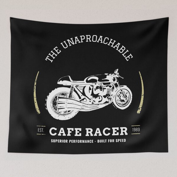 Item preview, CAFE RACER MOTORCYCLE White designed and sold by CharlieCreator.