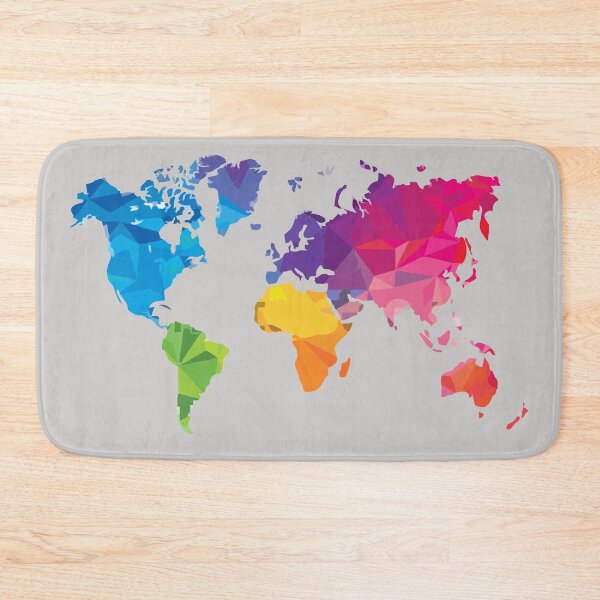 Item preview, Colourful Graphic World Watercolour Map designed and sold by NikRon.
