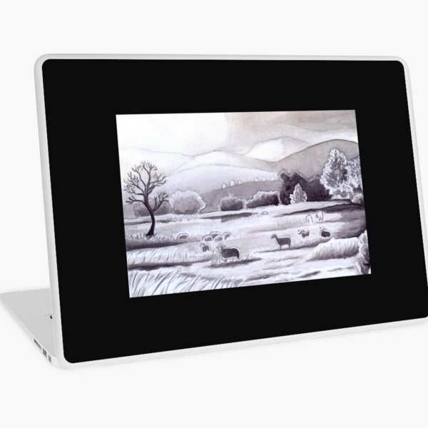 Countryside Charming Sheep in Ibiza Laptop Skin