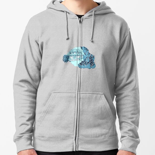 Reunion Island. Color background Zipped Hoodie