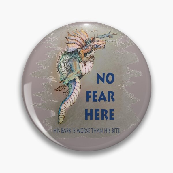 Item preview, No Fear Here Dragon Drawing designed and sold by WatersEdgeGal.