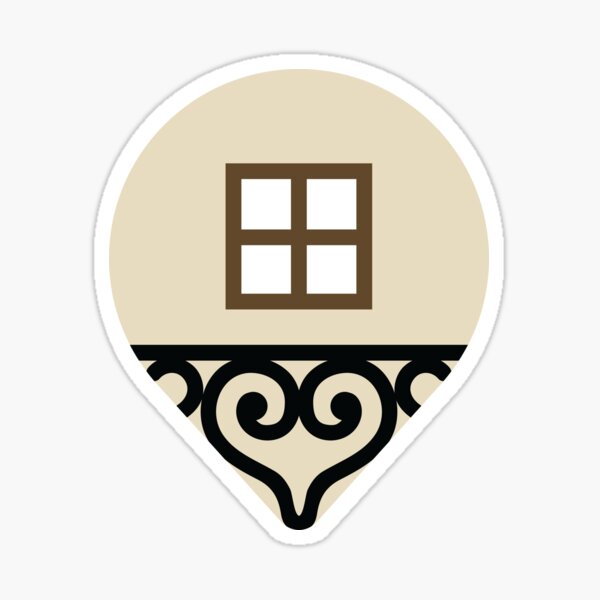 Balcony Pin Locator Graphic for Home Planning Sticker