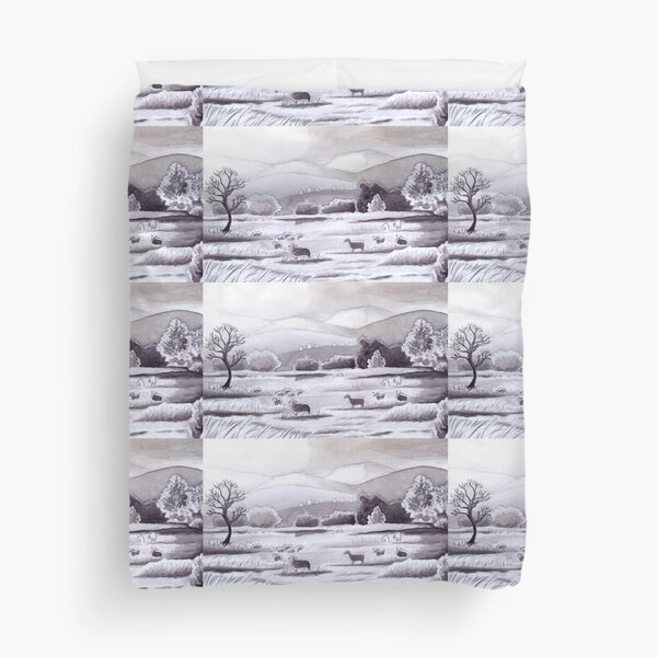 Countryside Charming Sheep in Ibiza Duvet Cover
