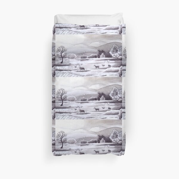 Countryside Charming Sheep in Ibiza Duvet Cover