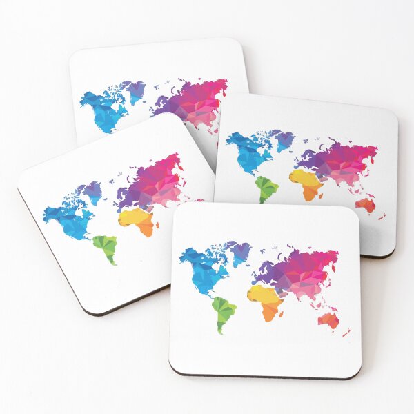 Item preview, Colourful Graphic World Watercolour Map designed and sold by NikRon.