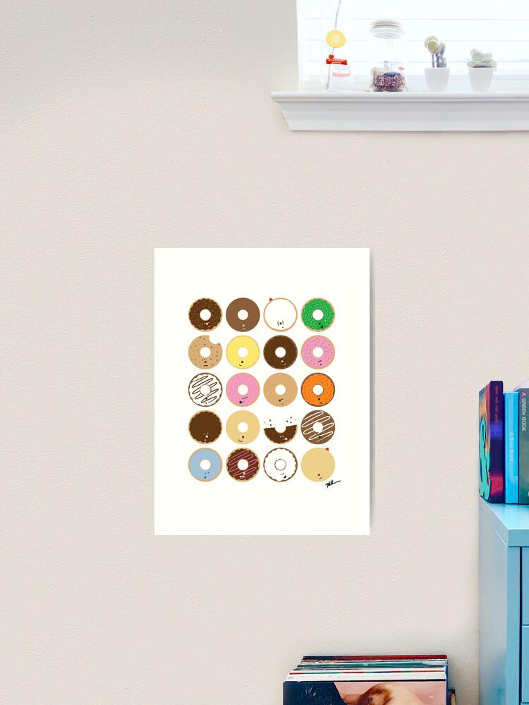Thumbnail 2 of 3, Art Print, All the Donuts designed and sold by billkuchman.