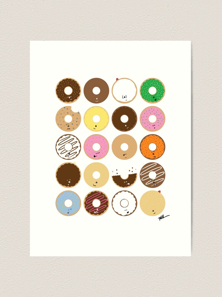 Thumbnail 1 of 3, Art Print, All the Donuts designed and sold by billkuchman.