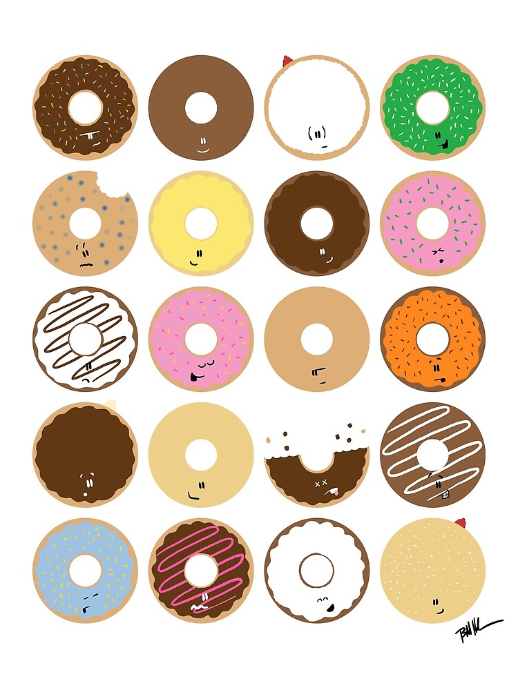 Thumbnail 3 of 3, Art Print, All the Donuts designed and sold by billkuchman.