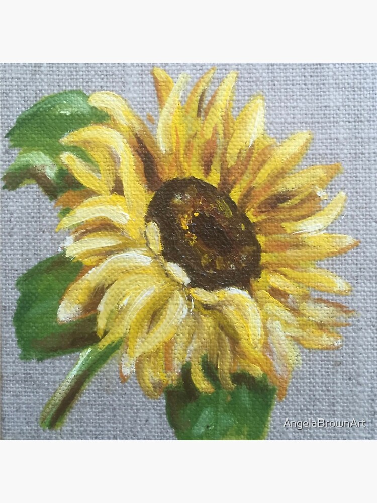 Sun Flower Oil Painting by Angela Brown Art by AngelaBrownArt
