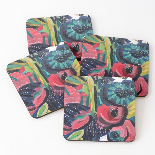 Item preview, Colourful Abstract Flowers designed and sold by XandBirdy.