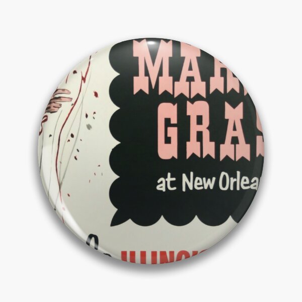 Item preview, New Orleans Mardi Gras vintage travel poster designed and sold by stickart-marek.