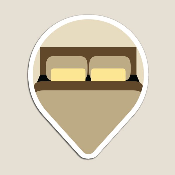 Bedroom Pin Locator Graphic for Home Planning Magnet