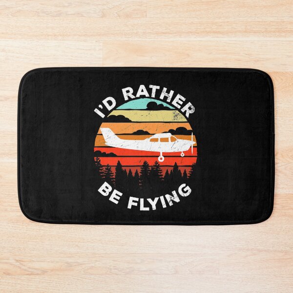 Item preview, Funny Pilot Gift I'd Rather Be Flying Retro C172 Airplane  designed and sold by majuga.