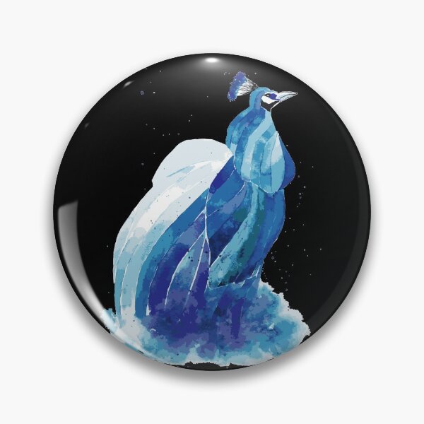 Item preview, Royal Blue Peacock (Black) designed and sold by Aquarela1.