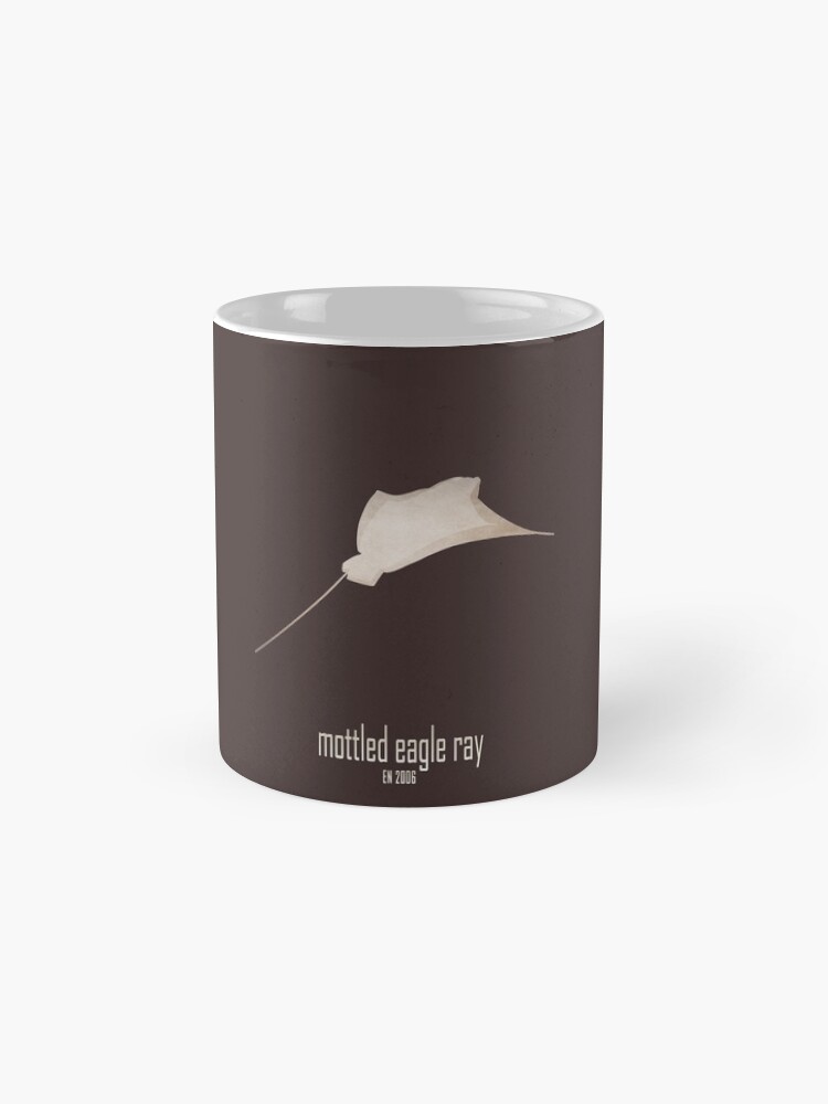 Thumbnail 4 of 6, Coffee Mug, Mottled eagle ray - Endangered and extinct species (dark background) designed and sold by 12images.