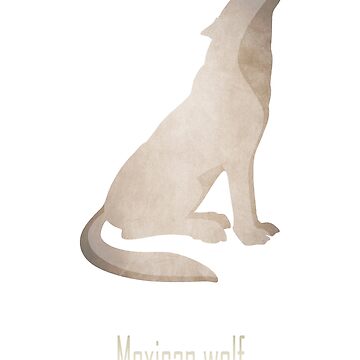Artwork thumbnail, Mexican wolf - Endangered and extinct species (dark background) by Moira Risen