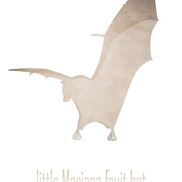 Artwork thumbnail, Little Mariana fruit bat - Endangered and extinct species (dark background) by Moira Risen